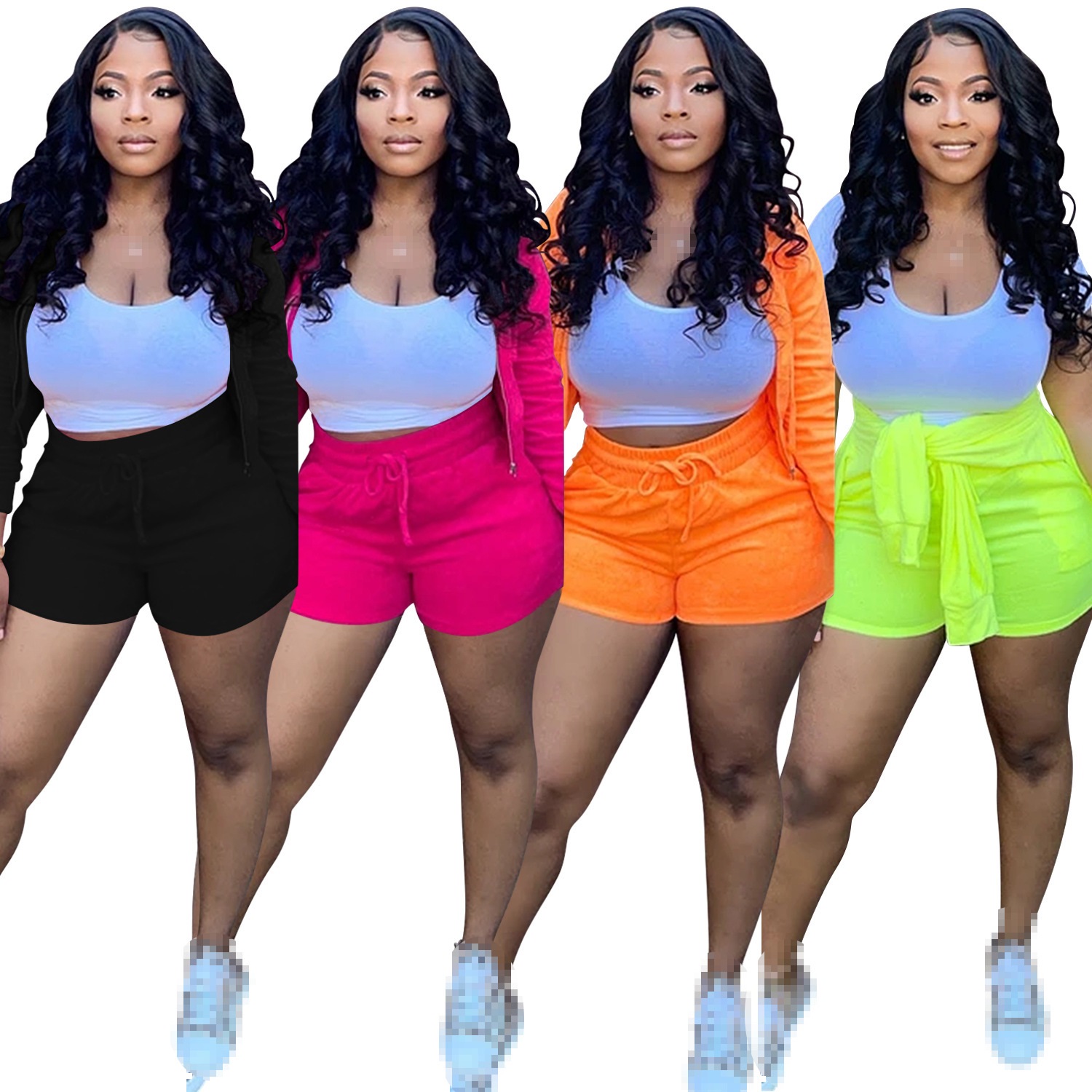 Quần Short Bộ Bộ 3 Nữ Bộ 3 Bộ  - đánh giá và giá Summer Clothing Wholesale
